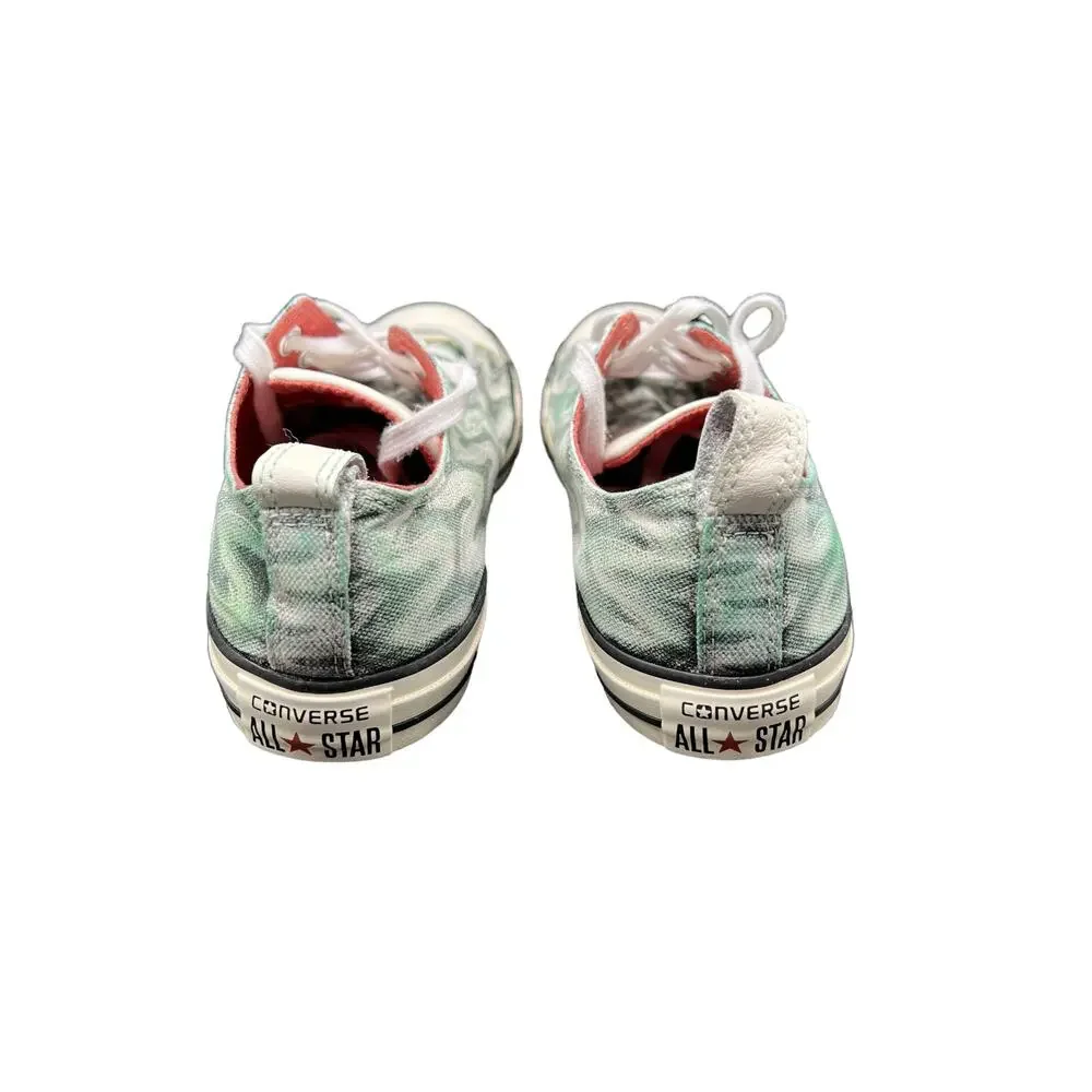 Converse Chucks Shoes Lace Up w/ Green & White Squiggles 1511257c - Size 9 mens - Picture 4 of 6
